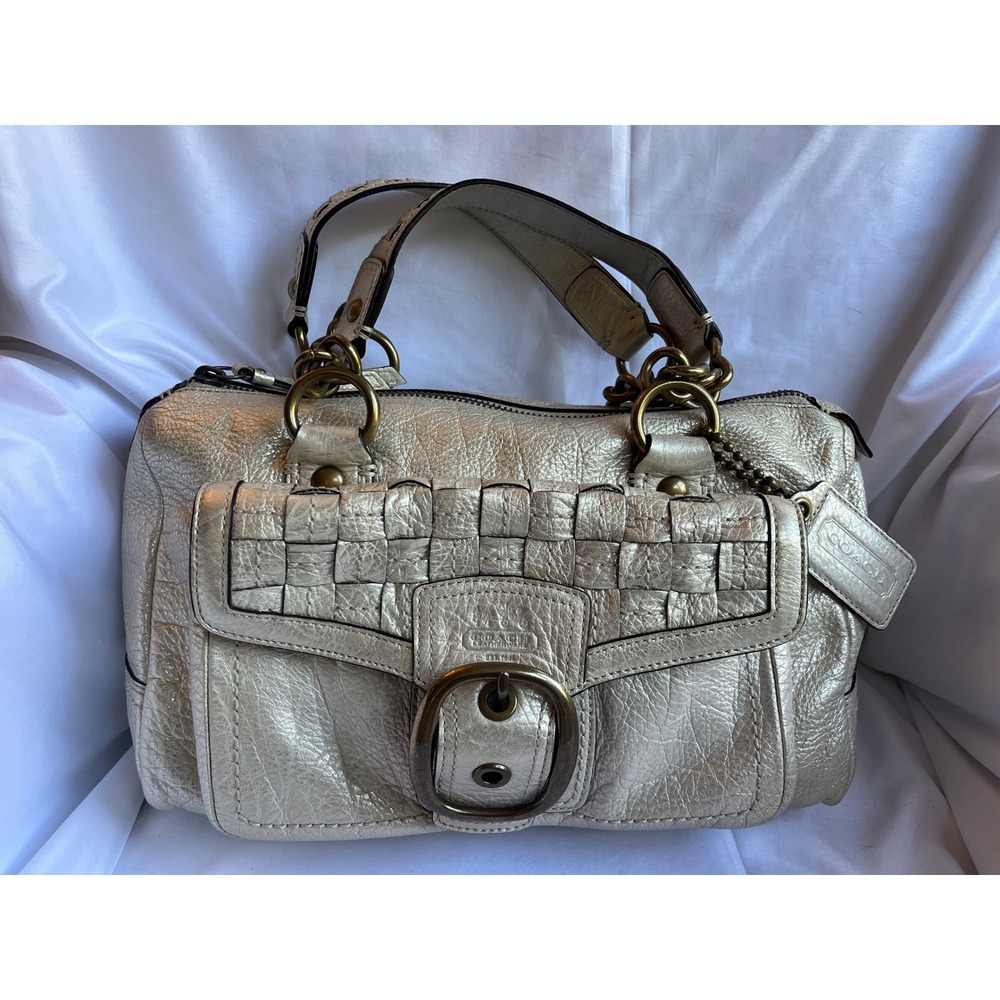 Coach 12413 Legacy Bleecker Metallic Leather Shoulder Bag